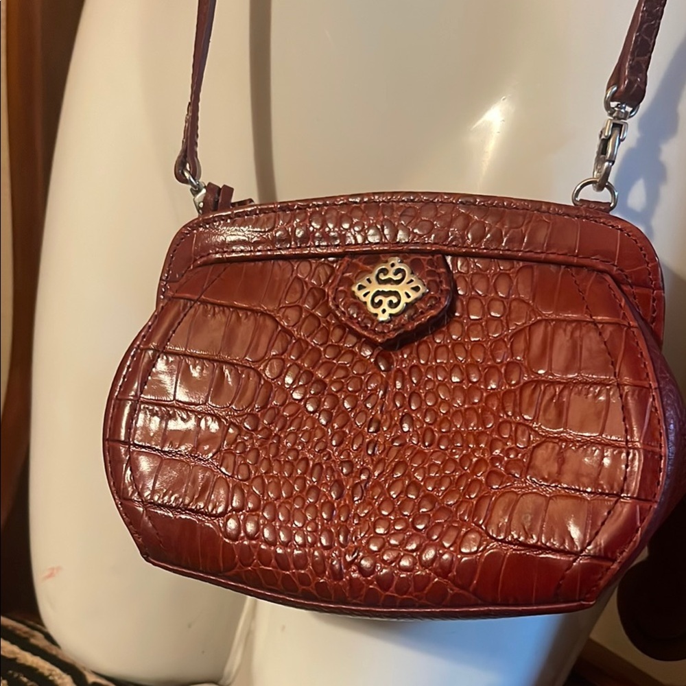 Brighton red Crocodile Pattern Women's mini crossbody and option short handle